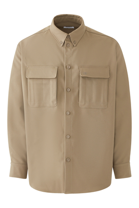 Embroidered Drill Military Shirt